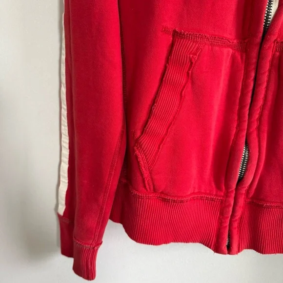 Abercrombie & Fitch Red Sweatshirt Jacket Logo Zip Up Men Size M - Picture 3 of 12